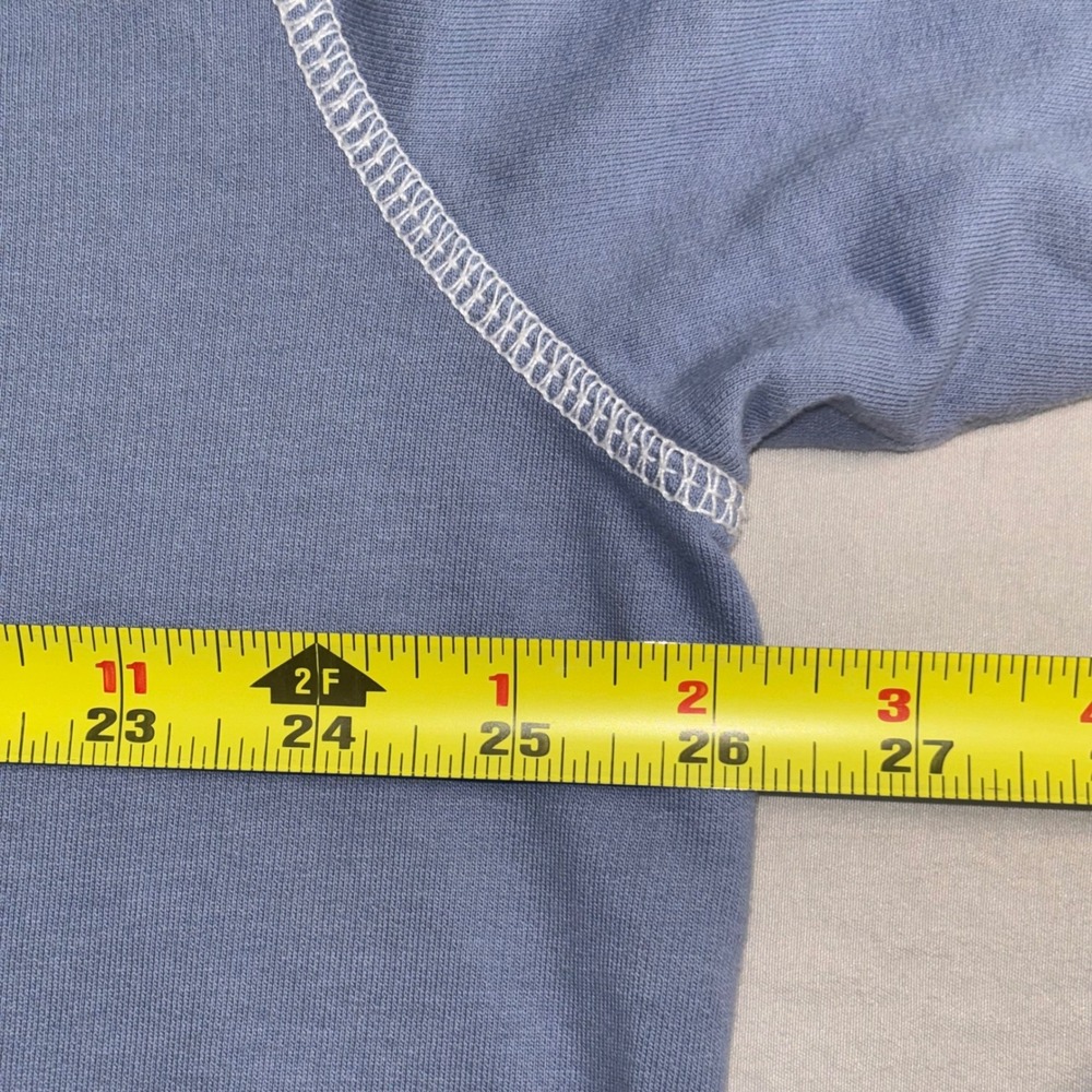 Nautica Mens XXL Light Blue 1/4 Zip Pullover Cotton Jersey Long Sleeve Shirt - Picture 4 of 9